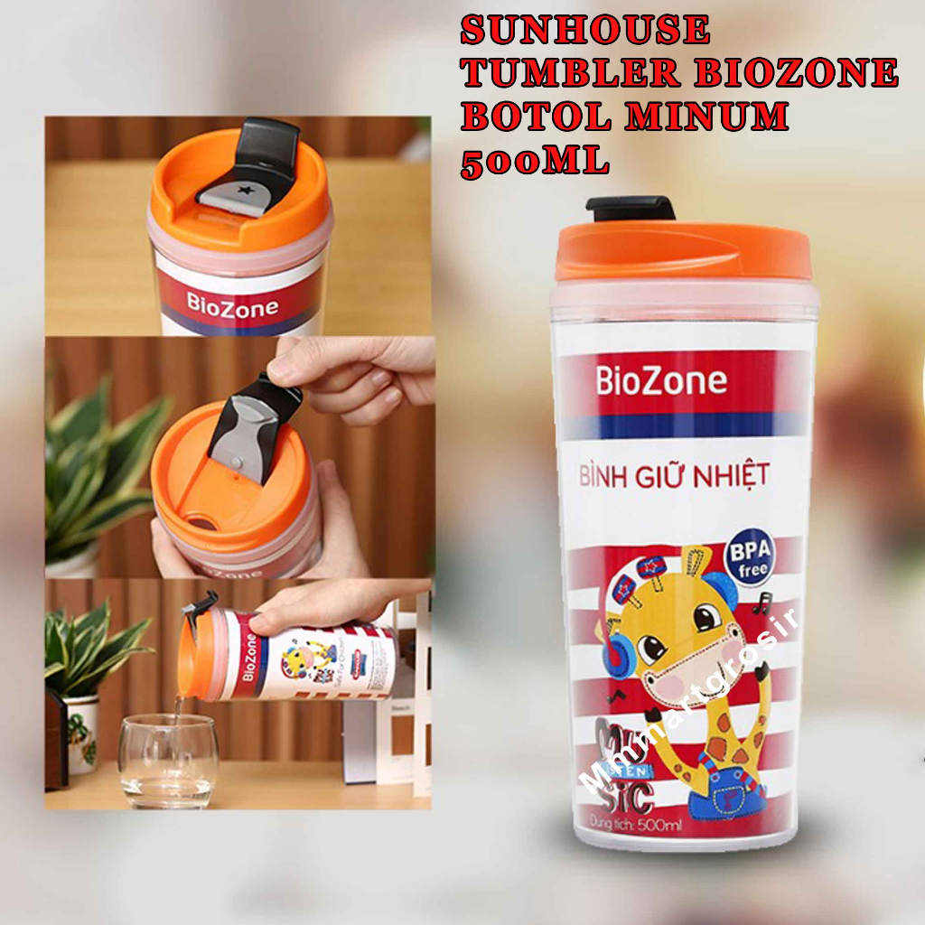 Sunhouse / Tumbler Biozone / Botol Minum Sport / Orange / 500ml