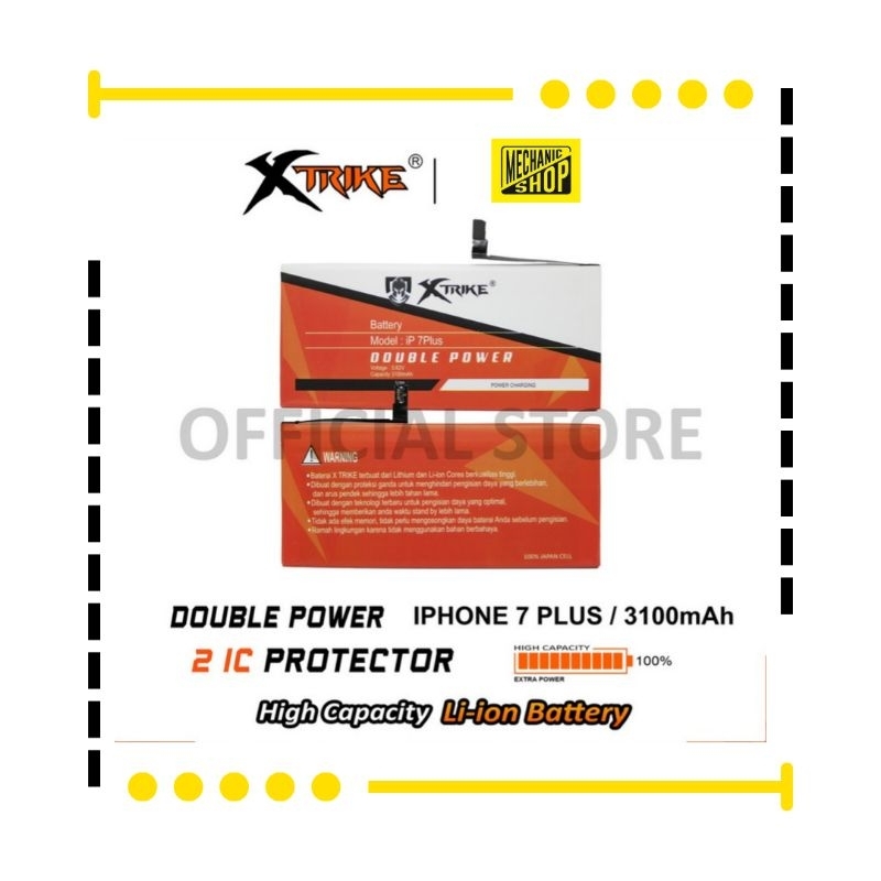 BATERAI XTRIKE IPHONE 7 PLUS / 7+ DOUBLE POWER