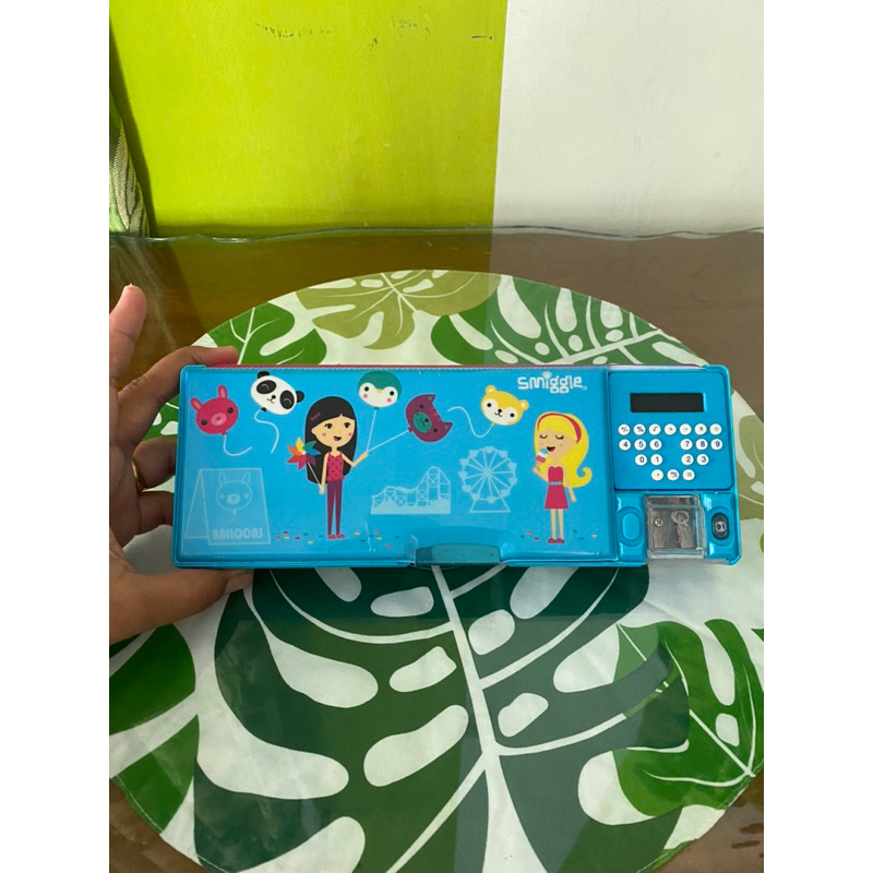 

smiggle pop out pencil case biru cantik preloved