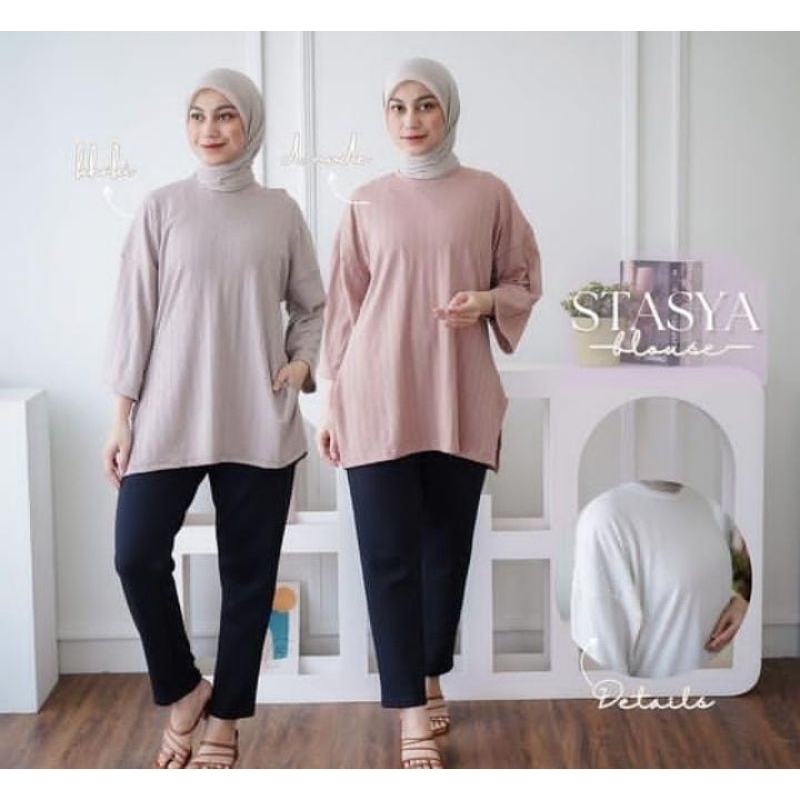 Blouse wanita polos - Baju atasan wanita casual - Blouse outfit kuliah mahasiswi