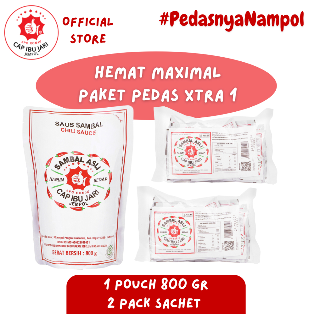 

Sambal Asli Cap Ibu Jari Jempol PAKET PEDAS XTRA 1
