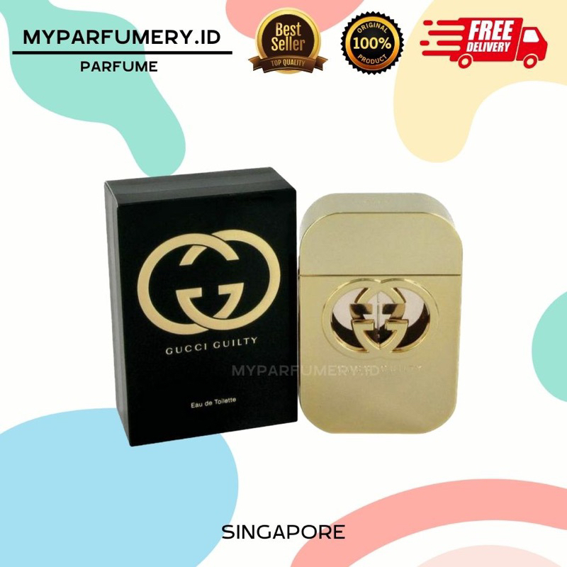 (GRADE A) PARFUM WANITA GUCCI GUILTY GOLD II ORIGINAL IMPORT SINGAPORE