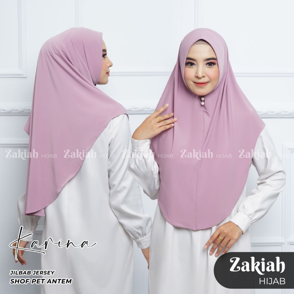 HIJAB JERSEY OVAL Karina hijab oval soft pet lebar ori zakiah hijab