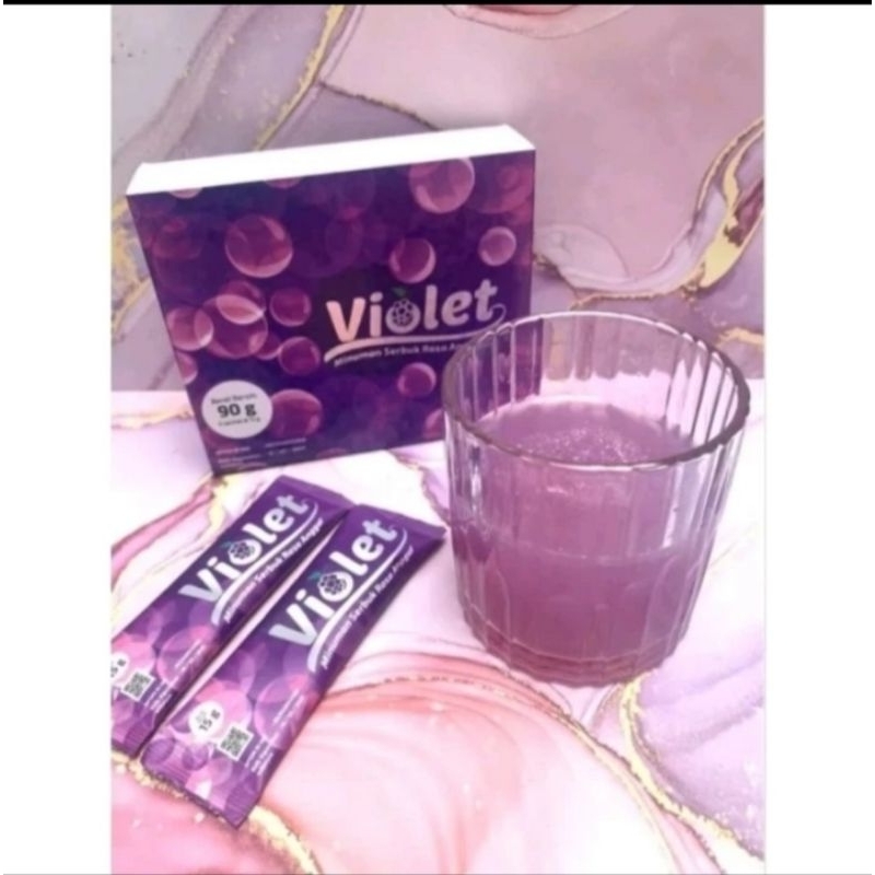 [TERMURAH] Violet Collagen Beauty Drink | Mencerahkan Kulit | Minuman Collagen 1 Box Isi 6pc / Ecer