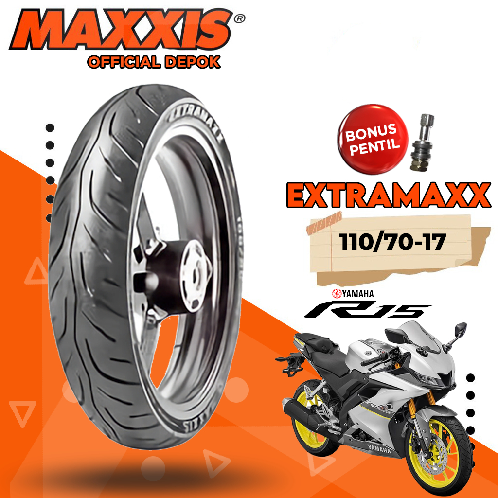 Promo Ban MAXXIS EXTRAMAXX 110/70 Ring 17 Tubeless Ban Motor Moge Depan Belakang Vixion Byson R15 Ni