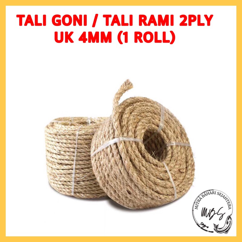 

TALI GONI / TALI RAMI 2PLY UK 4MM (1 ROLL 100 METER)