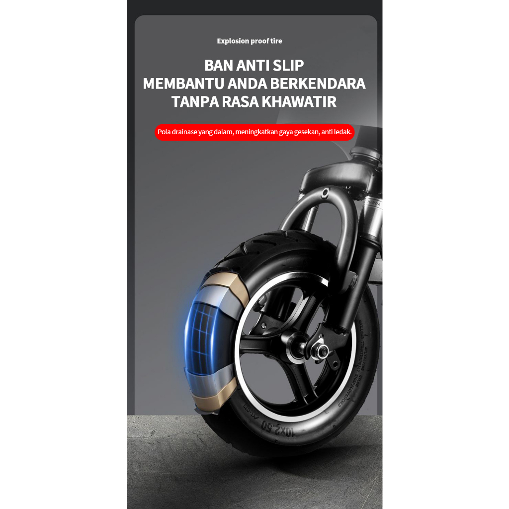 Scooter Sepeda 10 Inchi Tahan Baterai 35km / Sepeda Listrik Mini / Foldable Skuter Dewasa listrik / Skuter listrik anak