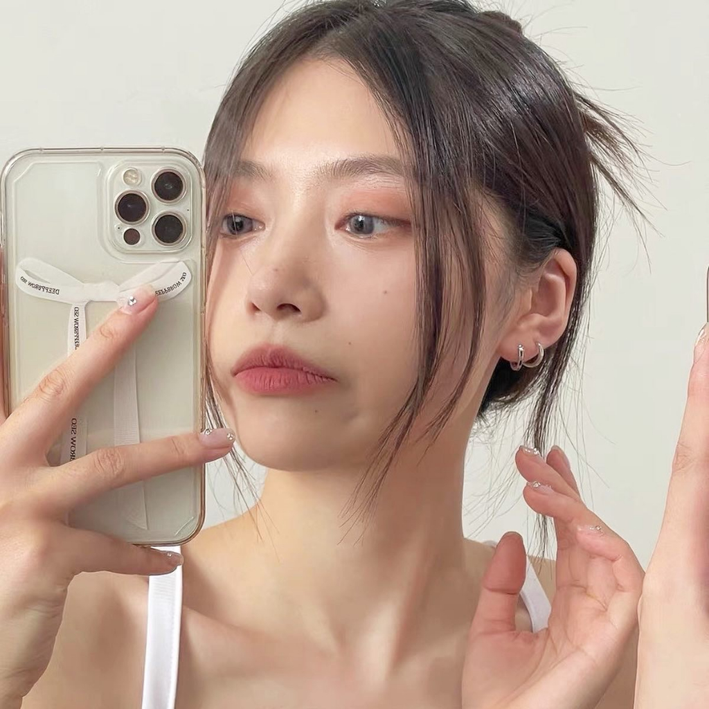 #PEAVESA14 — import bow pita white clean ins aesthetic cute y2k acubi korean trendy soft tpu premium