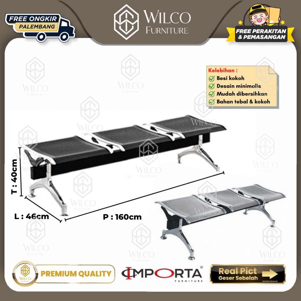 Kursi Tunggu Stainless Importa / Kursi Tunggu Bandara Rumah Sakit