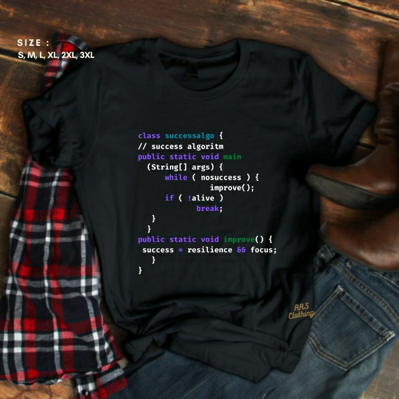 Tshrit kaos programmer coding success algoritma combed 24s