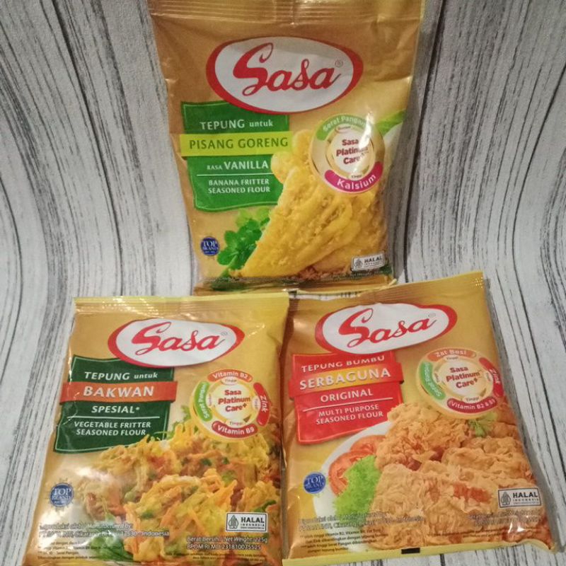 

Sasa tepung bumbu serbaguna original / hot and spicy / pisang goreng / bakwan 210 gram
