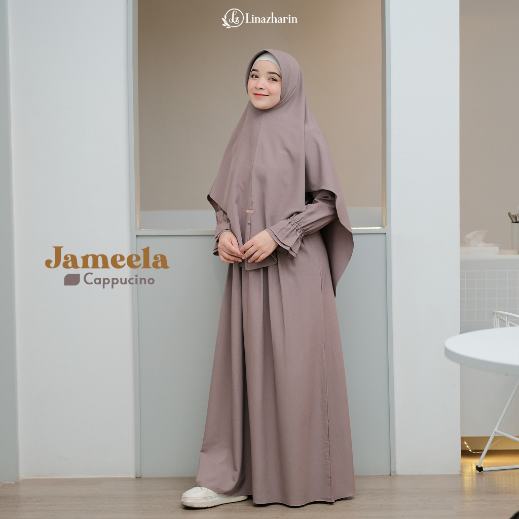 Jameela Series Gamis Set Khimar ( Gamis &amp; Khimar ) By Linazharin