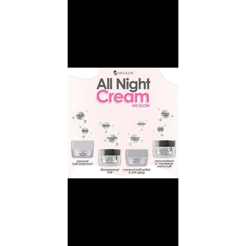 MS GLOW Night Cream / Krim malam MS GLOW