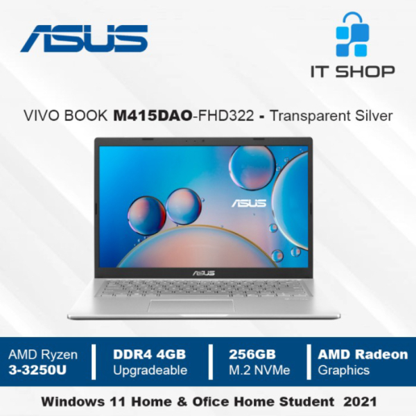 Jual Asus Vivo Book M415DAO-FHD322 Ryzen 3 - Silver Limited