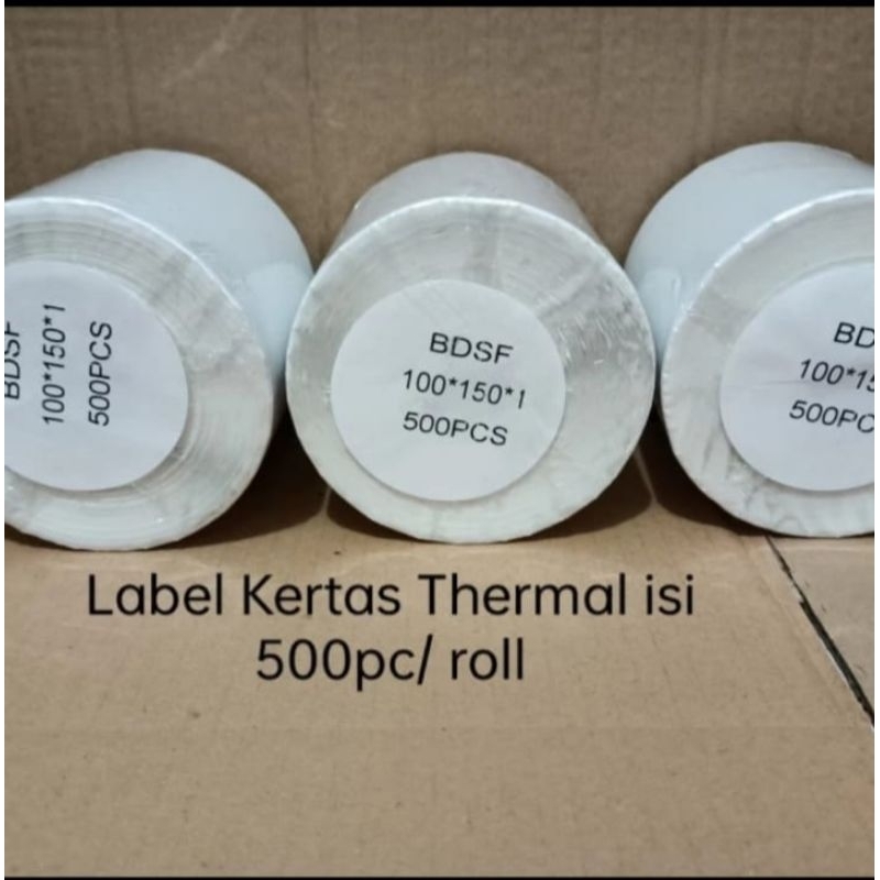 

Kertas Thermal Label Barcode 100x150mm isi 500pc, stiker Termal olshop