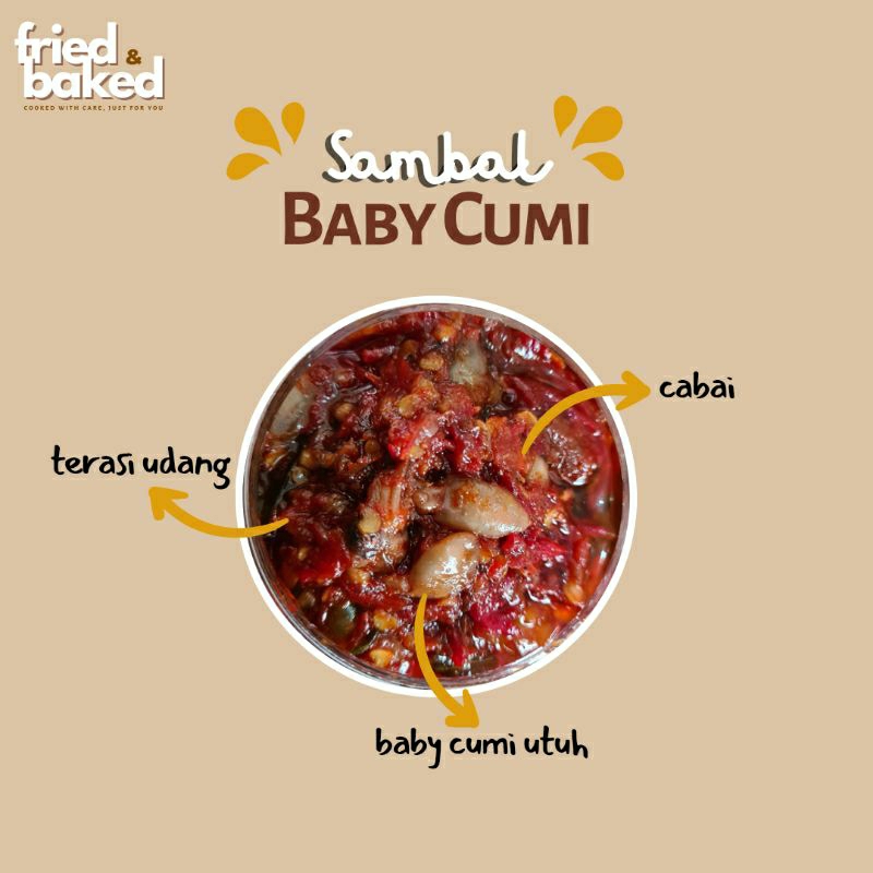

Sambal Baby Cumi - Cumi Asin - Kemasan Botol - Berat Bersih 150gr