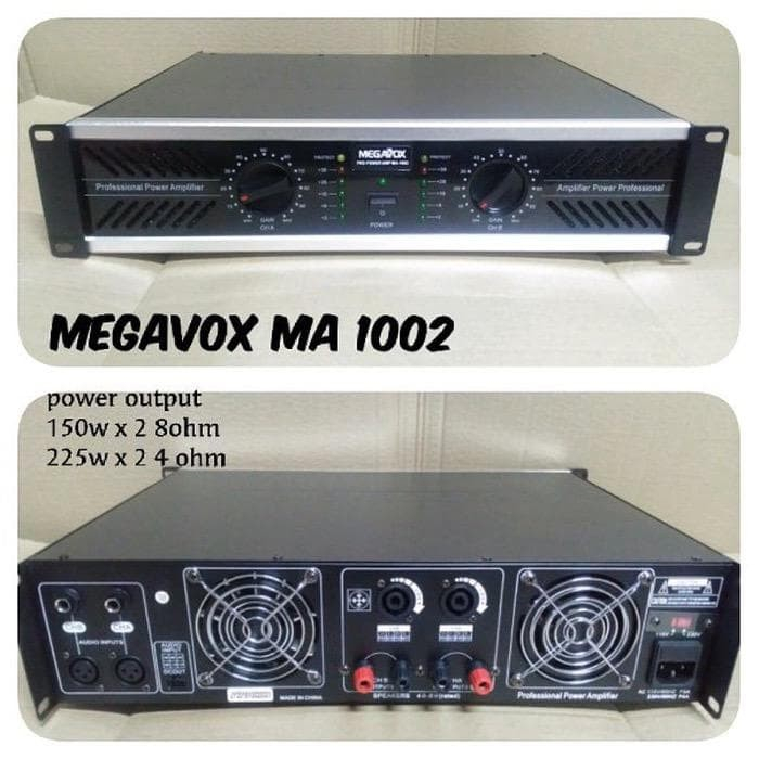 POWER AMPLIFIER MEGAVOX MA 1002 BARU AMPLI MEGAVOX MA 1002N MA1002 ORI