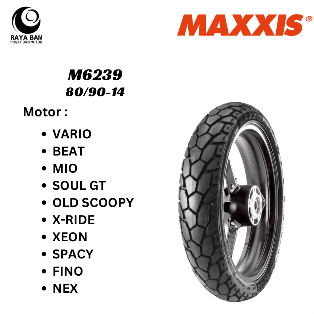 Ban Motor Maxxis M6239 80/90-14 TL