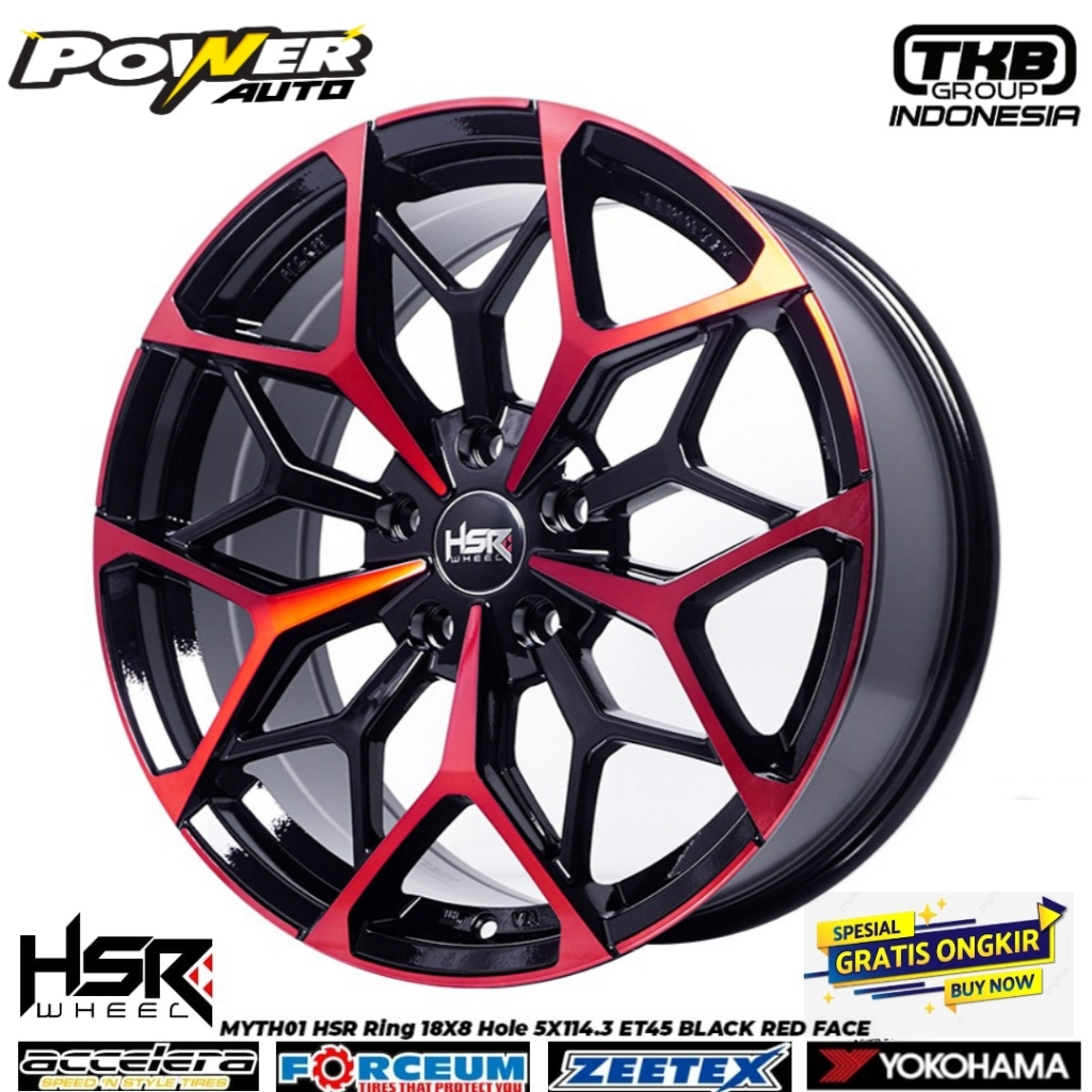 hsr myth01 ring 18x8 pcd 5x114,3 velg mobil innova ertiga vellfire alphard