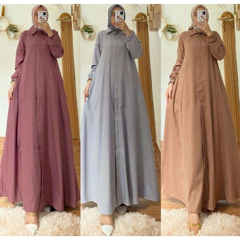 Gamis katun madinah/gamis polos/gamis trend 2023
