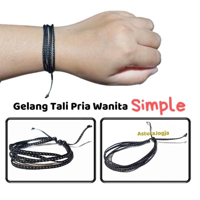 Gelang tali aksesoris pria wanita gelang cewek cowok