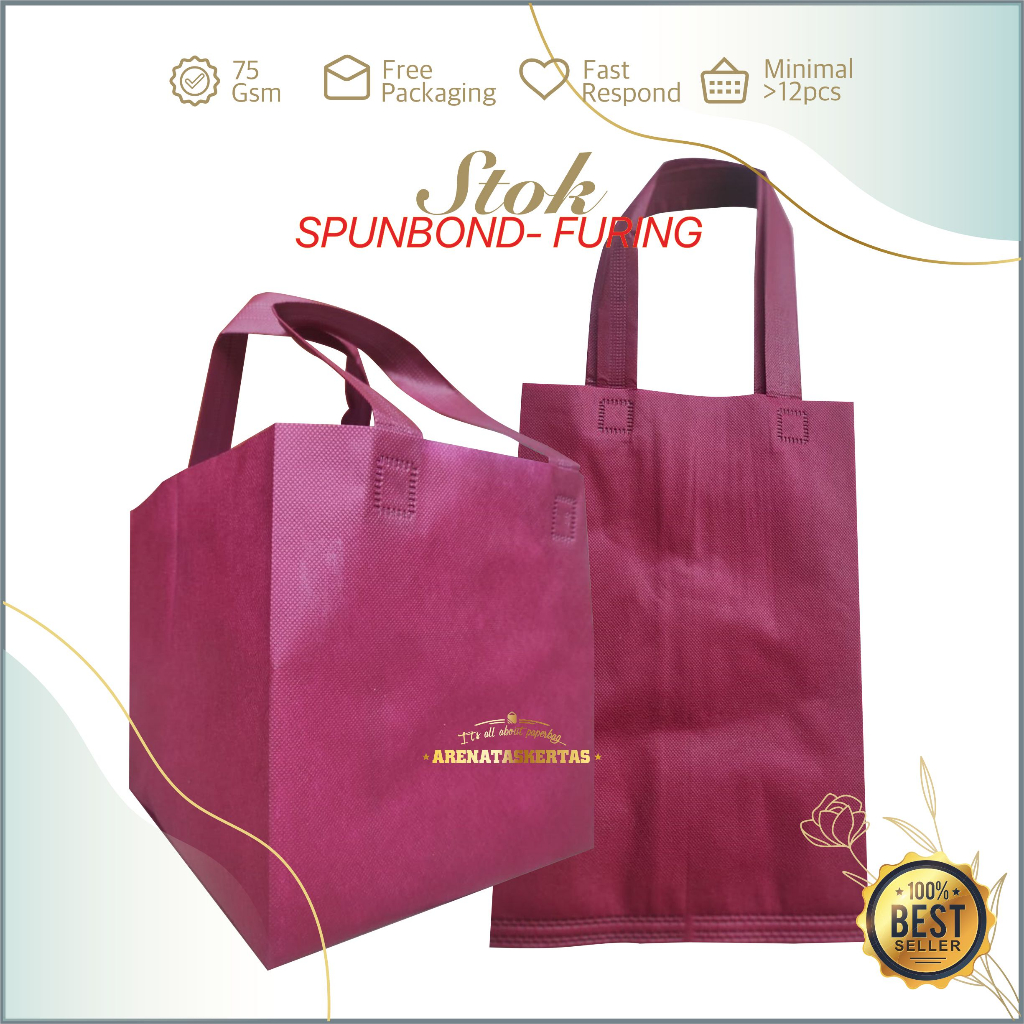 

Tas spunbond HLS untuk dus 22x22, 20x20, Tas Berkat Hajatan, Tas box Bento Nasi Kotak, Goodie Bag