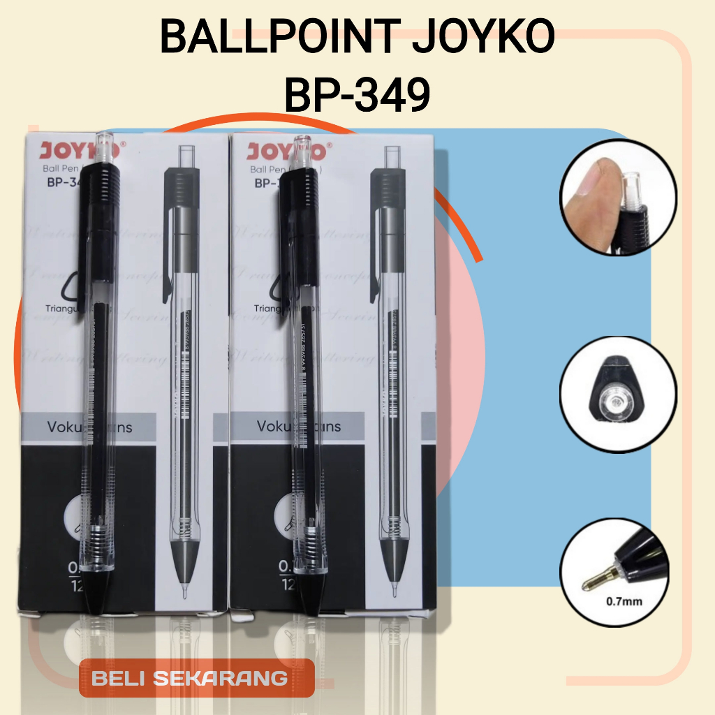 

Pulpen JOYKO BP-349-12 Warna Hitam