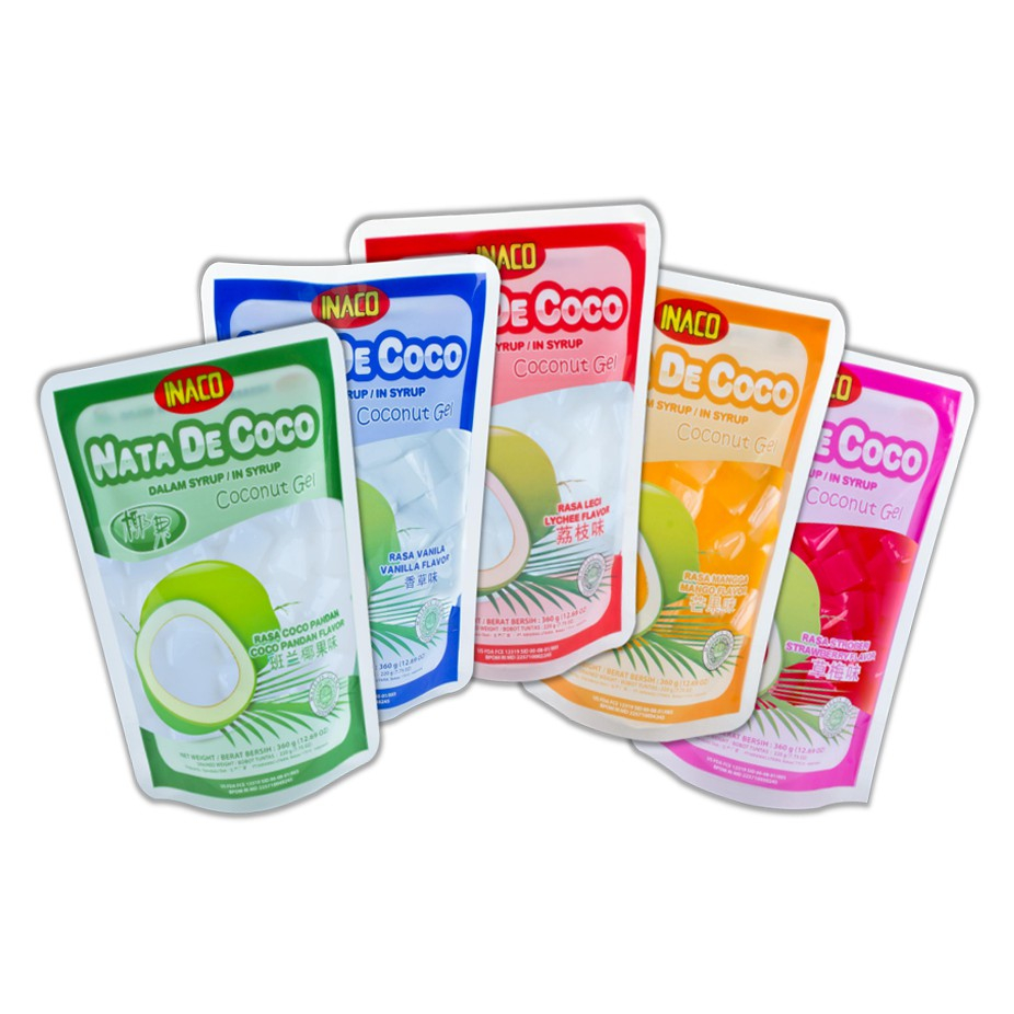 

Inaco nata de coco 360 gram (5 Rasa) / coconut gel / Inaco Natadecoco / Kelapa Jelly