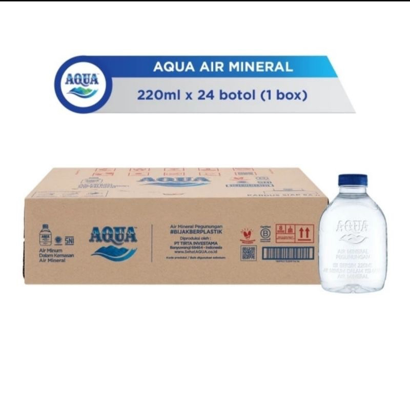 

AQUA CUBE 220 ML X 24 Botol mini / Air Mineral