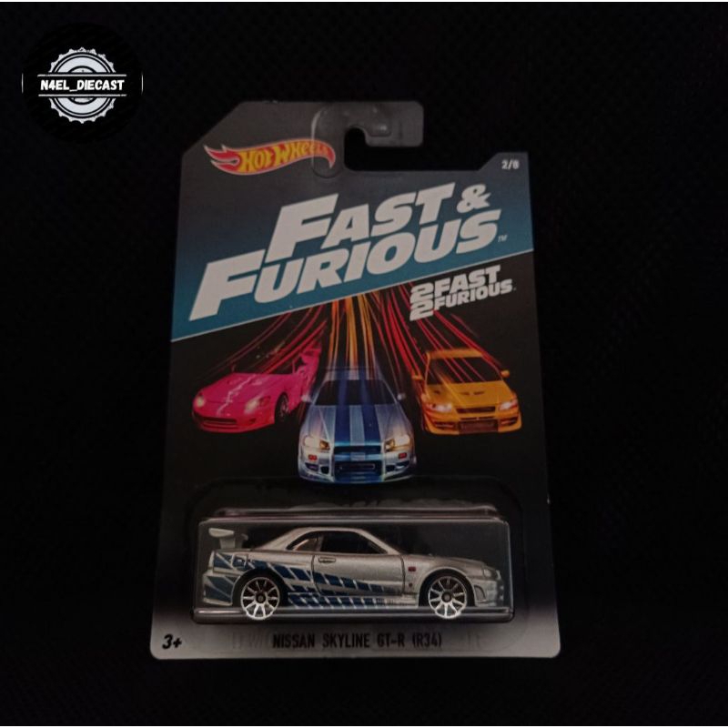 Hotwheels Fast & Furious Nissan Skyline GT- R ( R34)