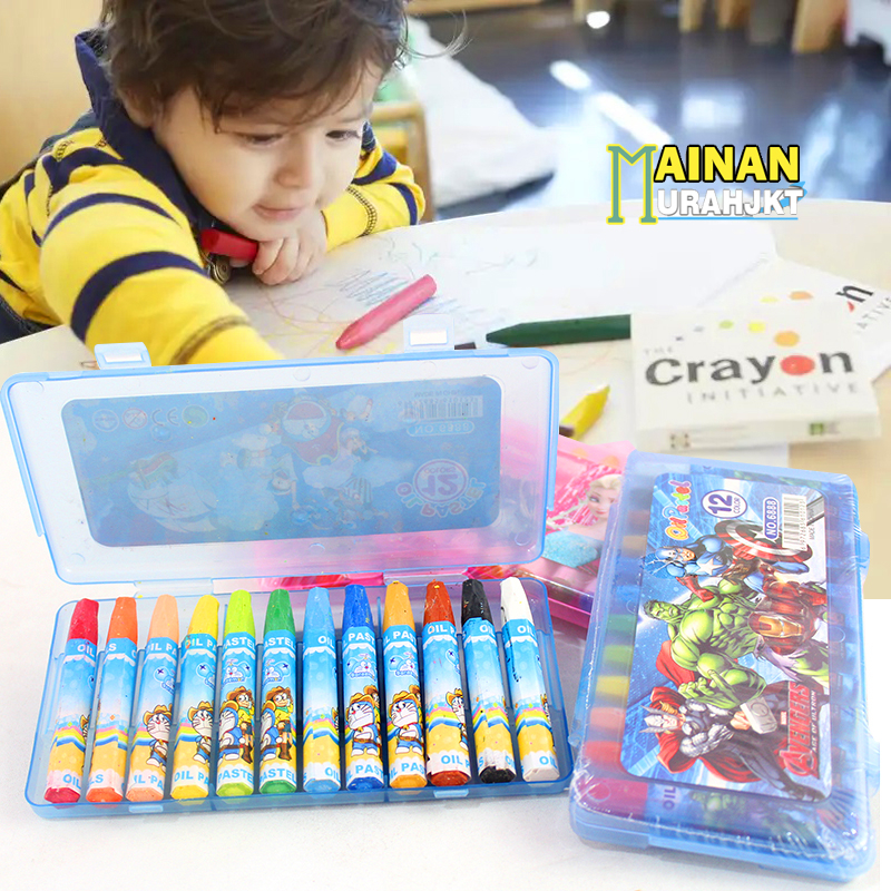 

MAINANKEI ATK ALAT GAMBAR CRAYYON OIL PASTEL NO.6888 CRAYYON GAMBAR 12 WARNA BERVARISI