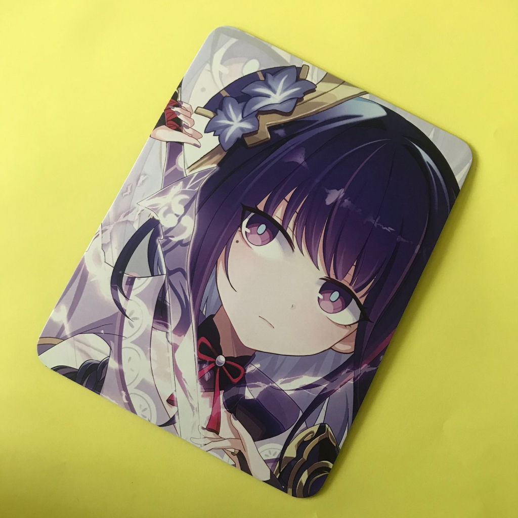 mousepad anime genshin impact raiden shogun murah berkwalitas full colour uk 22x17cm limited edition