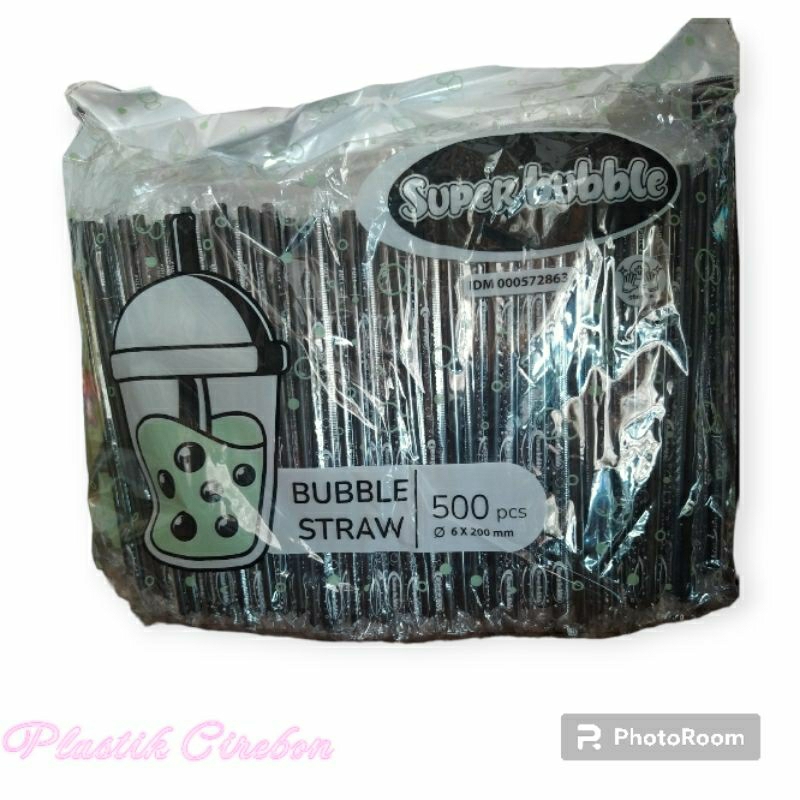 Sedotan steril (500pcs) sedotan warna hitam plastik 6x200mm