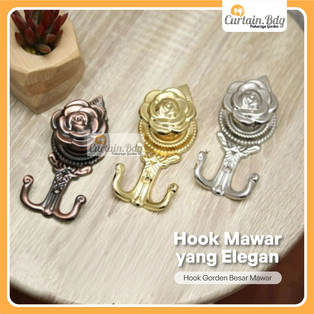 Hook Pengait Cantolan Tali gorden Besar  Mawar Besi Premium