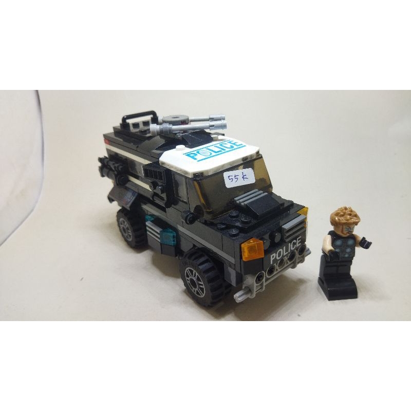 Lego mobil SWAT/Lego kendaraan polisi/mobil polisi/Lego kw/l3go mainan
