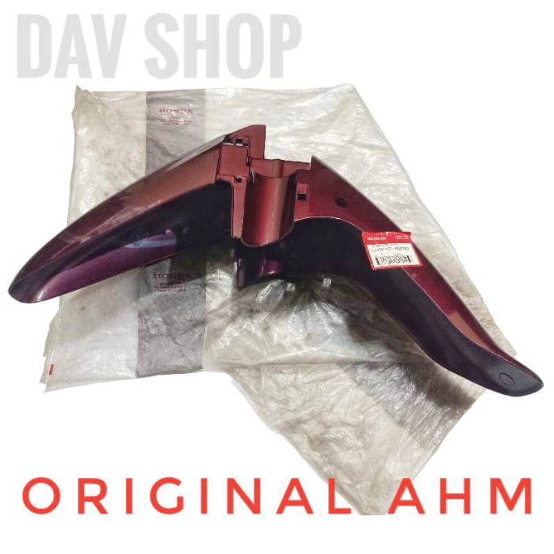FRONT FENDER/SPAKBOR DEPAN SUPRA 100 SUPRA X LAMA FIT LAMA MERAH TUA ORIGINAL AHM 61100KEV880FMD