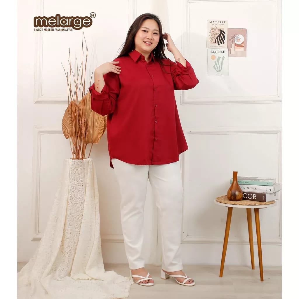 KEMEJA WANITA JUMBO LD 120 / BIG SIZE JUMBO POLOS ATASAN JUMBO POLOS ATASAN POLOS JUMBO LD 120