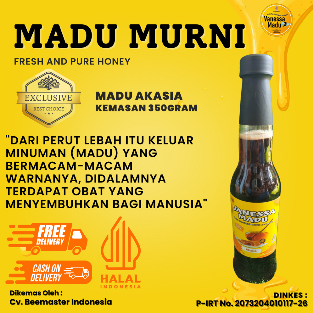 

MADU AKASIA KEMASAN 350GRAM 100% ASLI MURNI