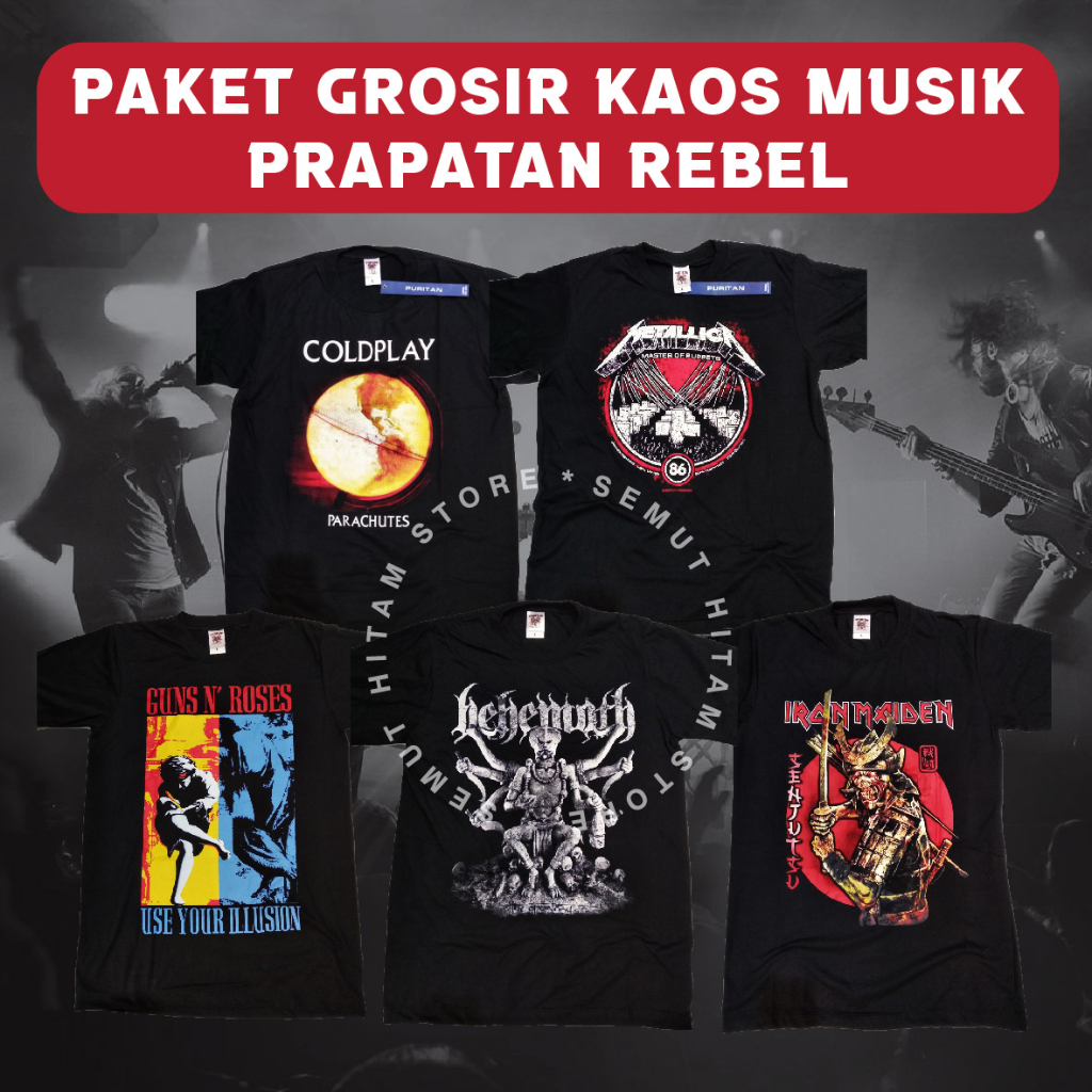 Paket Grosir Kaos Musik Prapatan Rebel Original