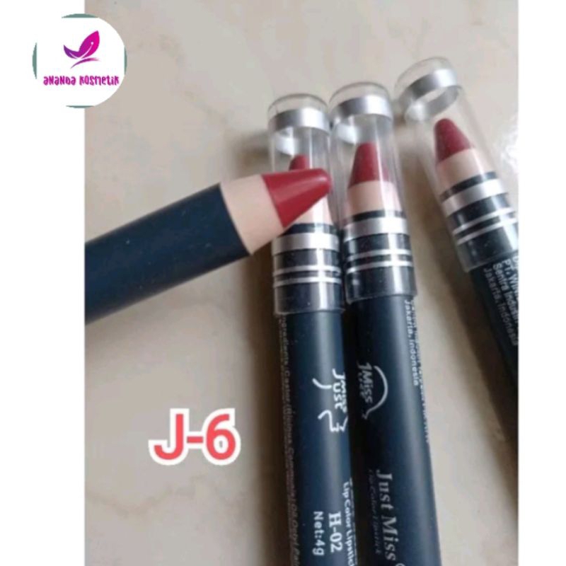 J-6 PENSIL LIPSTIK SERUT JUST MISS / LIPSTIK SERUT JADUL TAHAN LAMA - LIPSTIK JUSTMISS SERUT J6
