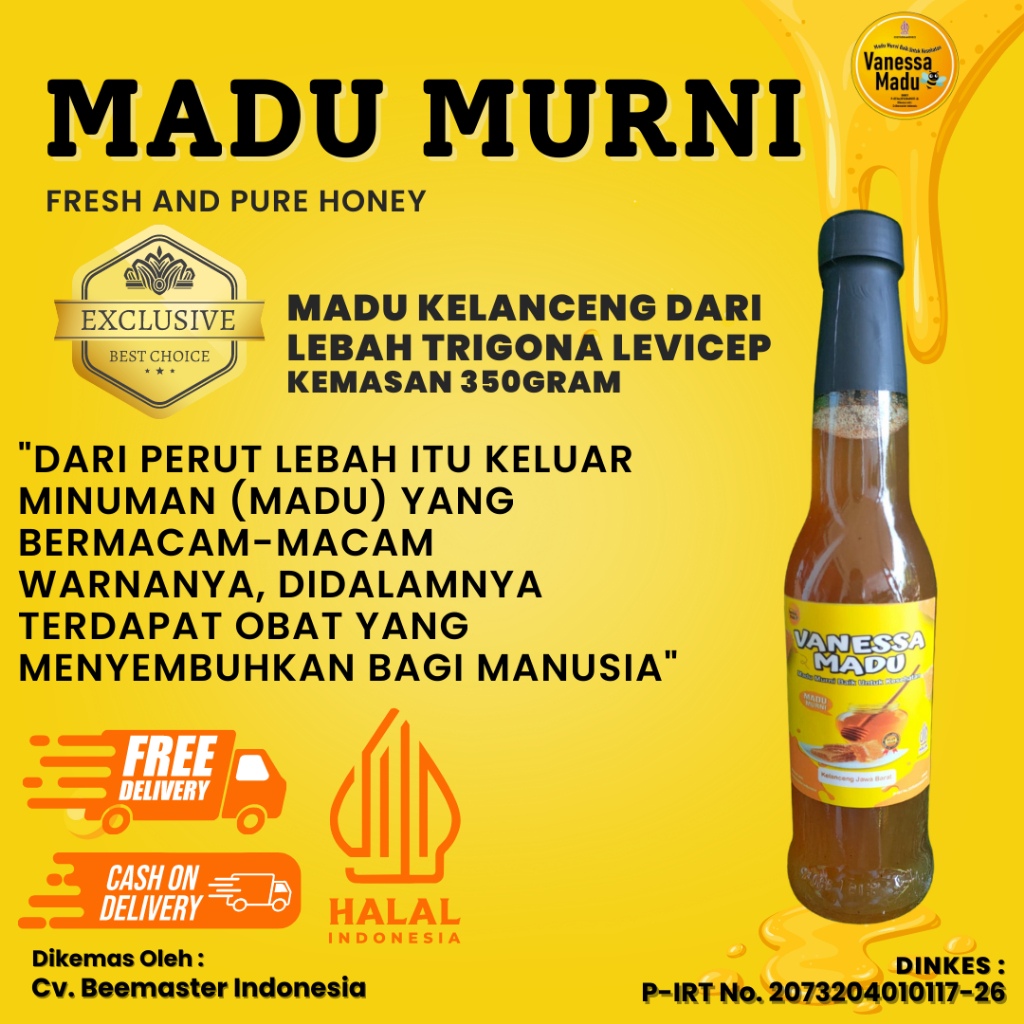 

MADU KELANCENG DARI LEBAH TRIGONA LEVICEP KEMASAN 350GRAM