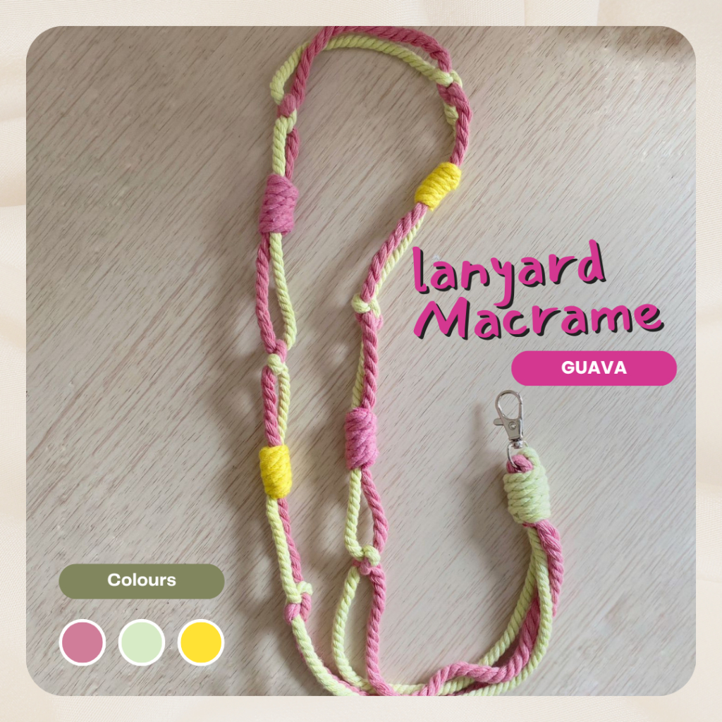 Lanyard ID CARD Holder Name Tag Leather Macrame/ Id Card/ Name tag macrame