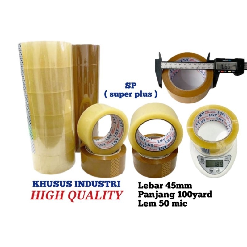 

lakban bening / cokelat 45mm x 100yard ( super plus ) SP