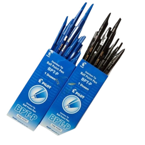 Pulpen / Ballpoint Pilot BPT-P hitam / biru (1 lusin isi 12 pcs)