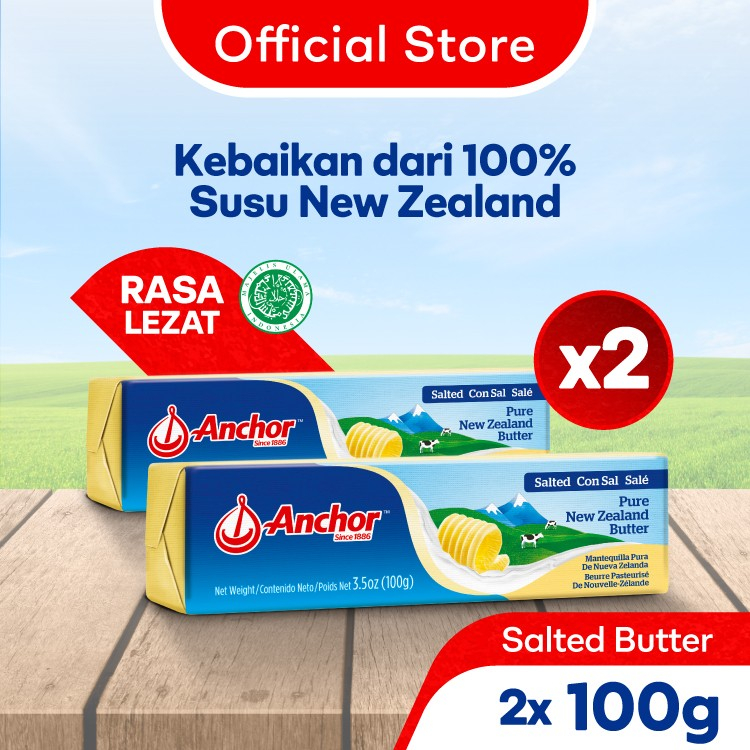 

Anchor Mentega (Butter) Salted 2 x 100g