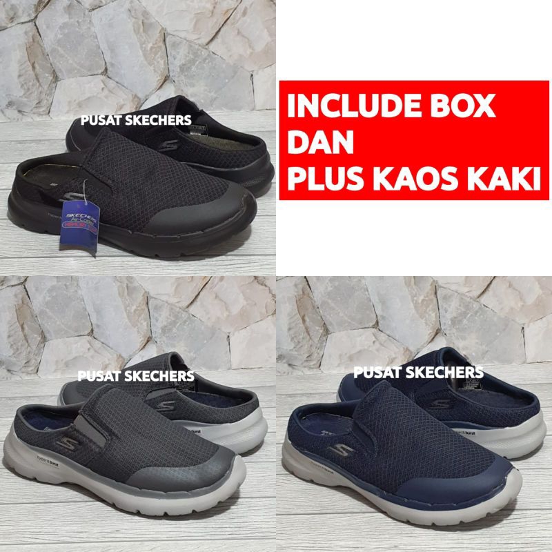SKECHERS GO WALK 6 MULE / SEPATU PRIA SKECHERS MULE SLIP ON