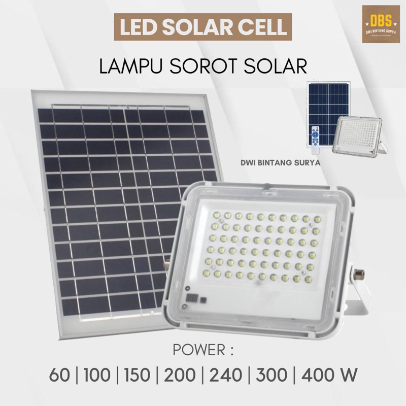 Lampu Sorot Solar Cell Flood Light LED