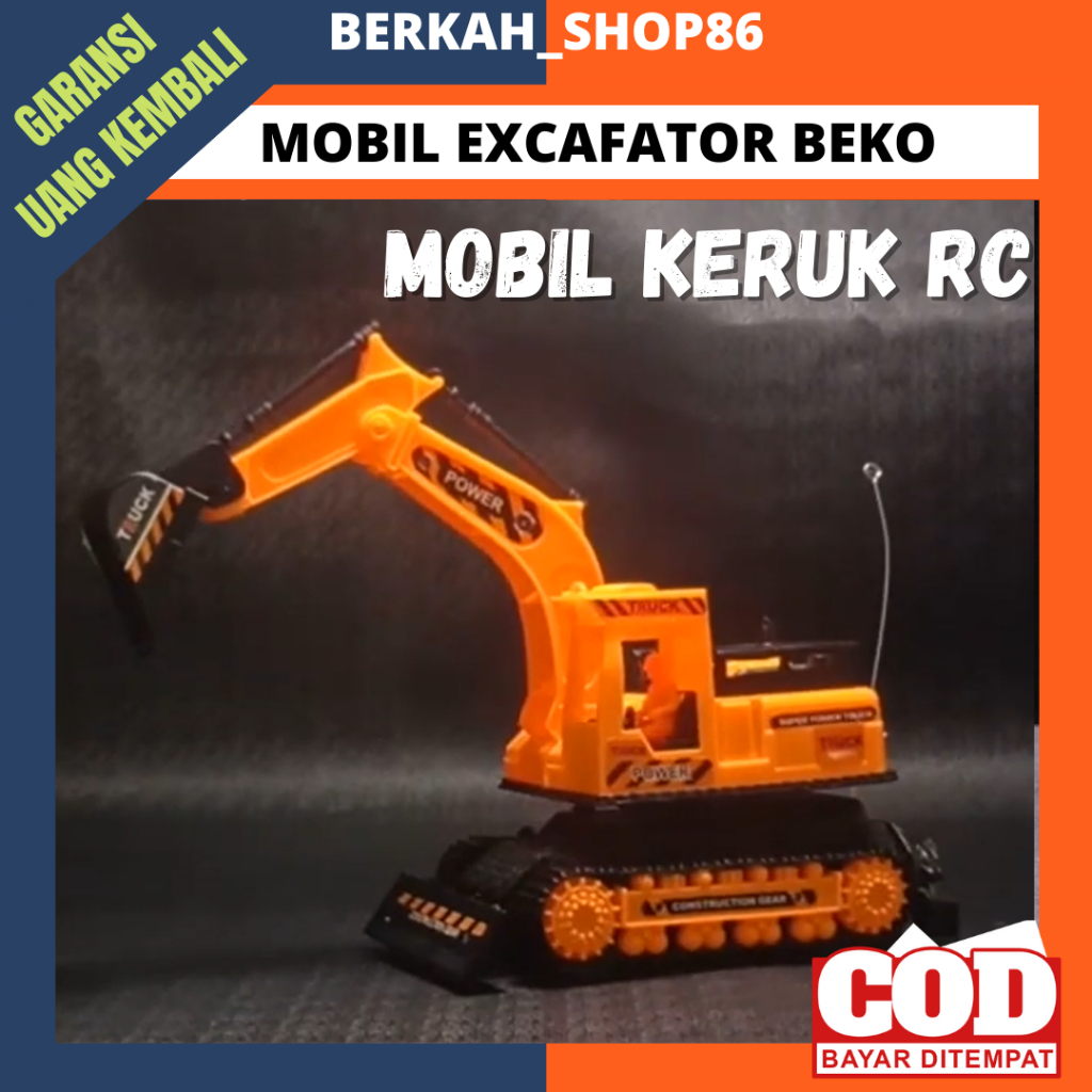 MOBIL REMOTE CONTROL ESKAVATOR REMOT KONTROL EXCAVATOR MOBIL KERUK BEKO BEGO MAINAN ANAK ANAK LAKI L