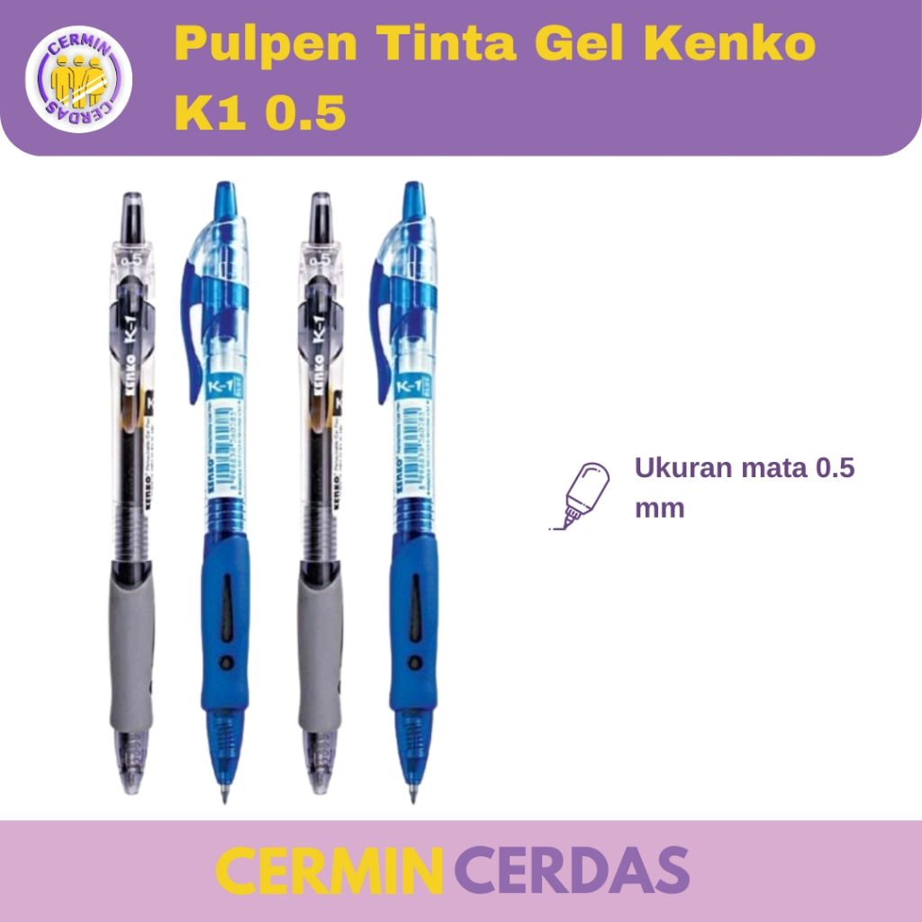

Pulpen Tinta Gel Kenko K1 0.5 Balpoin Pen Satu Lusin