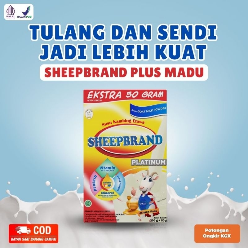 

1 BOX SHEEPBRAND SUSU KAMBING ETAWA BUBUK ORIGINAL PLUS MADU MURAH ATASI NYERI LUTUT TULANG SENDI ASAM URAT BATUK MENAHUN ASMA PARU-PARU